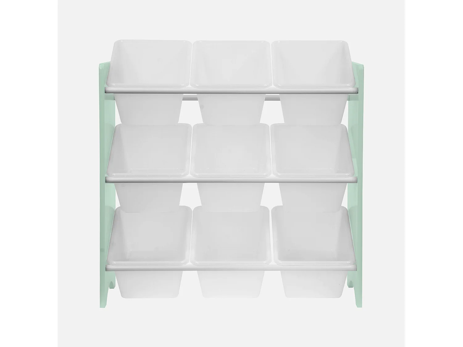 Contenitore per giocattoli con 9 scomparti, verde celadon
