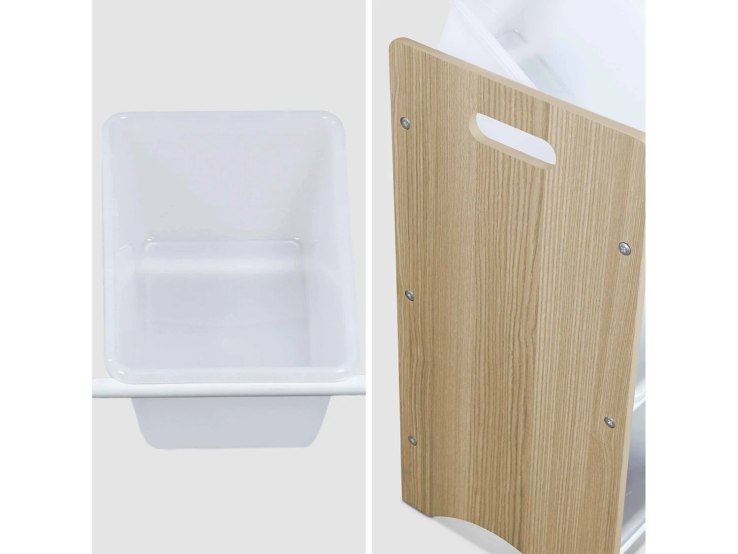 Meuble de rangement pour enfant avec 9 casiers - Tobias - MDF décor bois naturel. 64x29.5x60cm