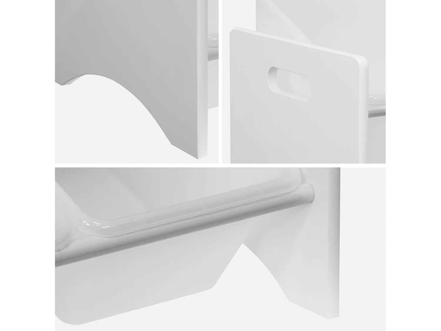 Meuble de rangement pour enfant avec 9 casiers. blanc - Tobias - MDF décor bois naturel. 64x29.5x60cm