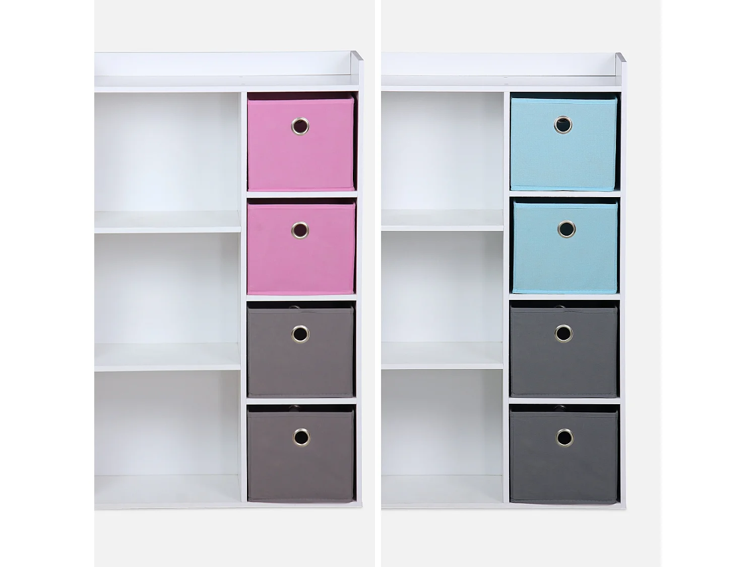 Contenitore per bambini con 4 cestini, rosa