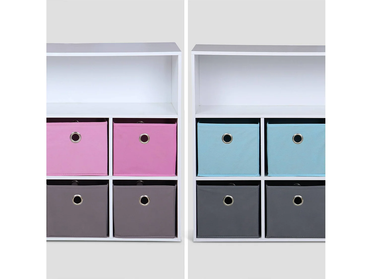 Mueble infantil con 6 cestas azul