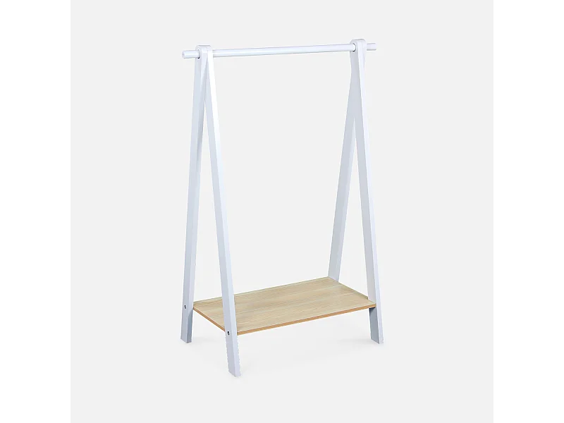 Armario infantil de madera maciza blanco