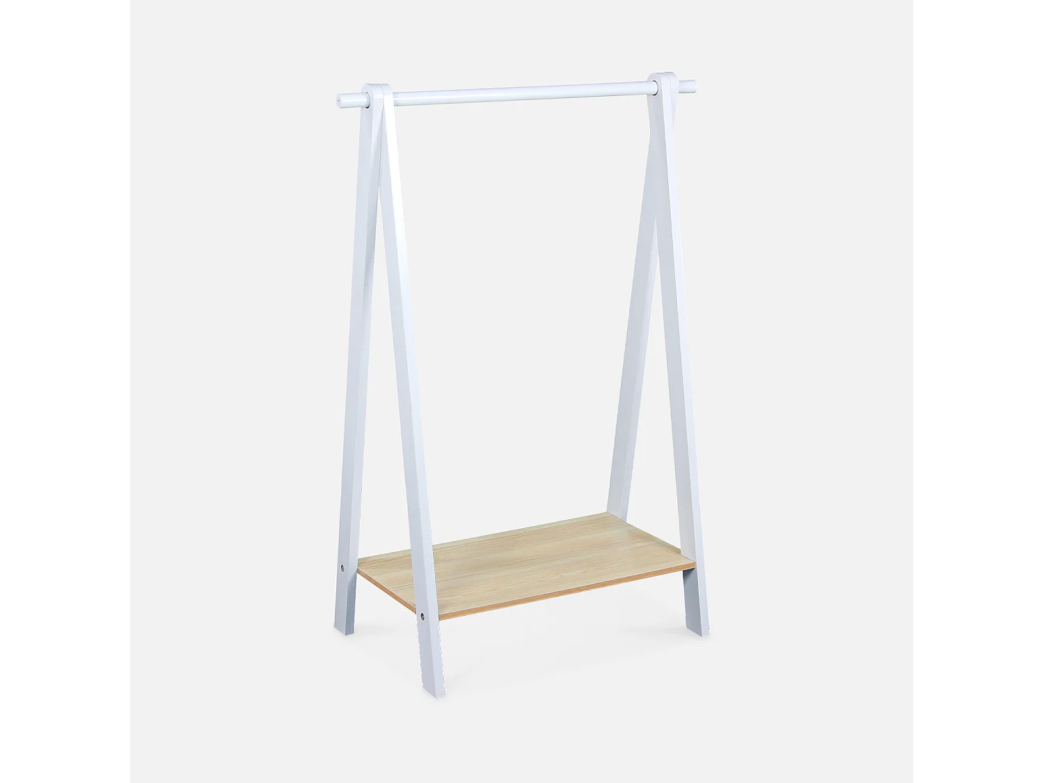 Armario infantil de madera maciza blanco