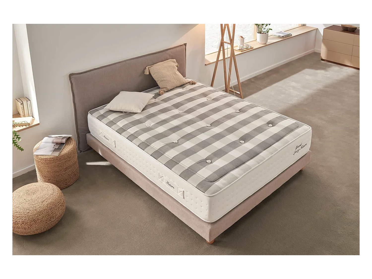 Matelas Grand Spring Nature, 30cm - 200x200 cm