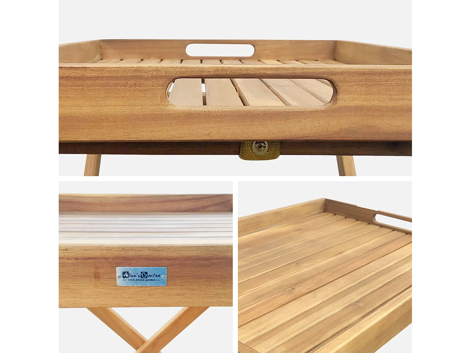 Mesa auxilar de jardín de madera madera