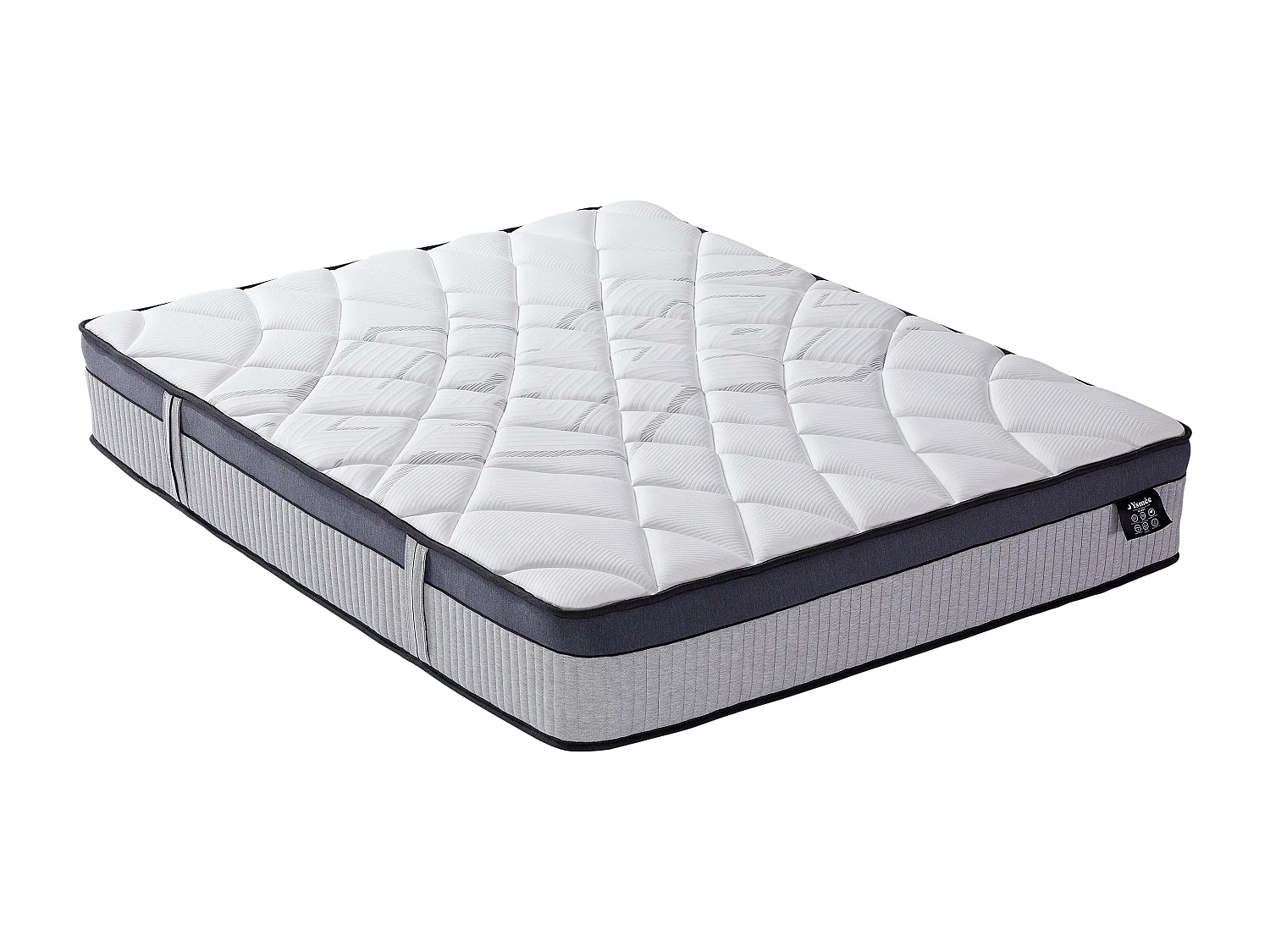 Matelas 140 x 190 cm hybride ressorts ensachés 5 zones et mousse à mémoire de forme ép.30cm - PATNOS de YSMÉE