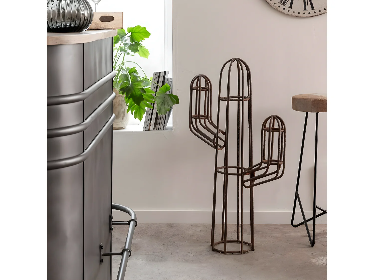 Cactus en métal Fannie