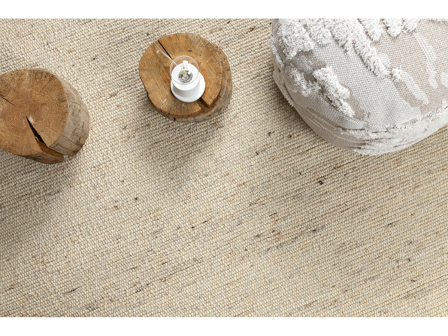 NEPAL 2100 beige tapijt - wollen, dubbelzijdig, natuurlijk 140x190 cm