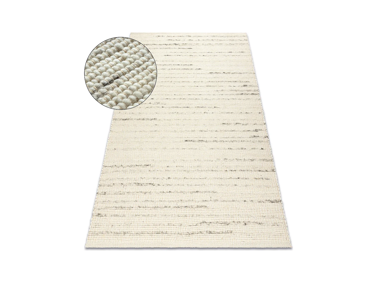 Tapis NEPAL 2100 blancs / naturel grigio - laine, double face 250x300 cm