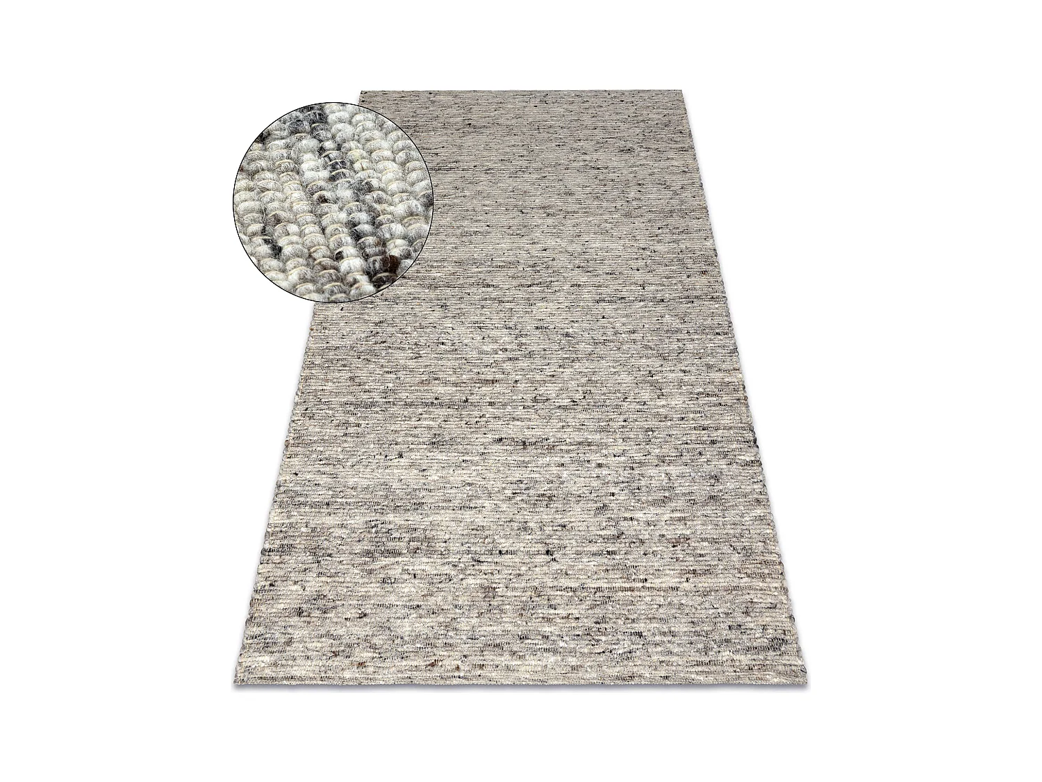Tapis NEPAL 2100 naturel grigio - laine, double face 250x300 cm