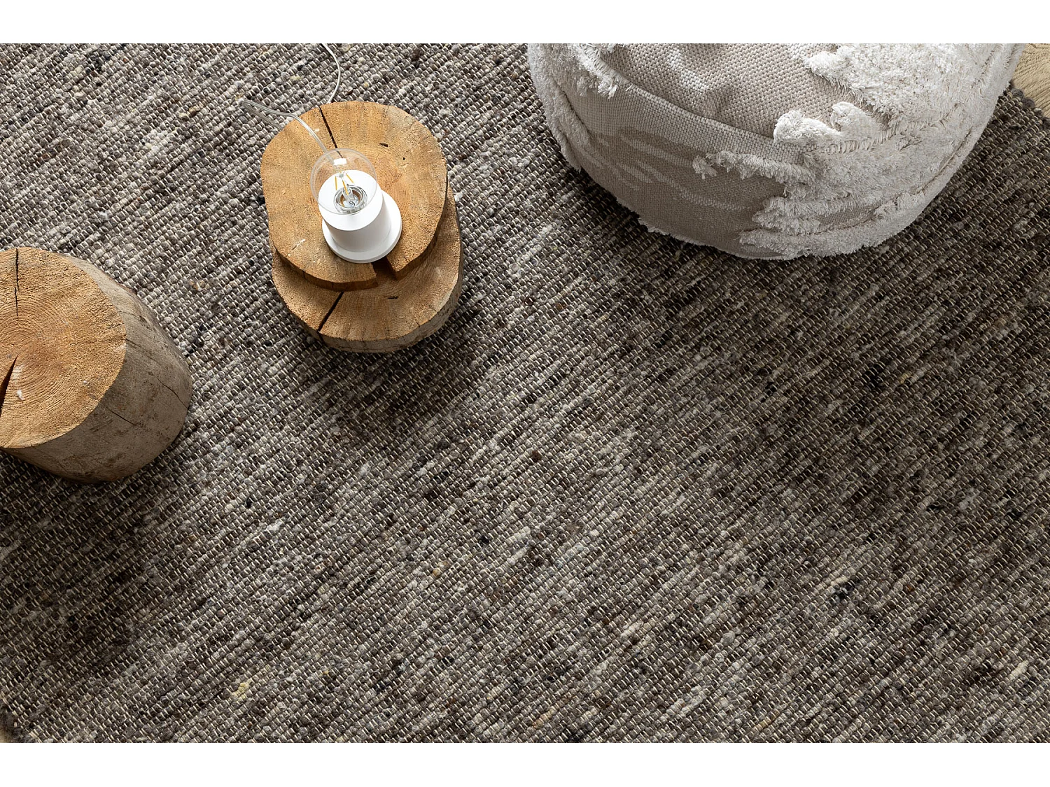 Tapis NEPAL 2100 stone, grigio - laine, double face 60x100 cm