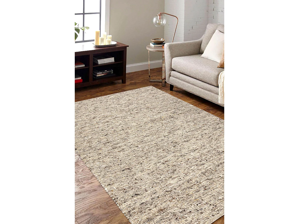 NEPAL 2100 sand, beige tapijt - wollen, dubbelzijdig, natuurlijk 140x190 cm