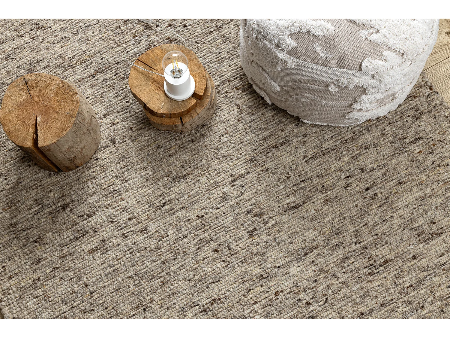 NEPAL 2100 sand, beige tapijt - wollen, dubbelzijdig, natuurlijk 140x190 cm