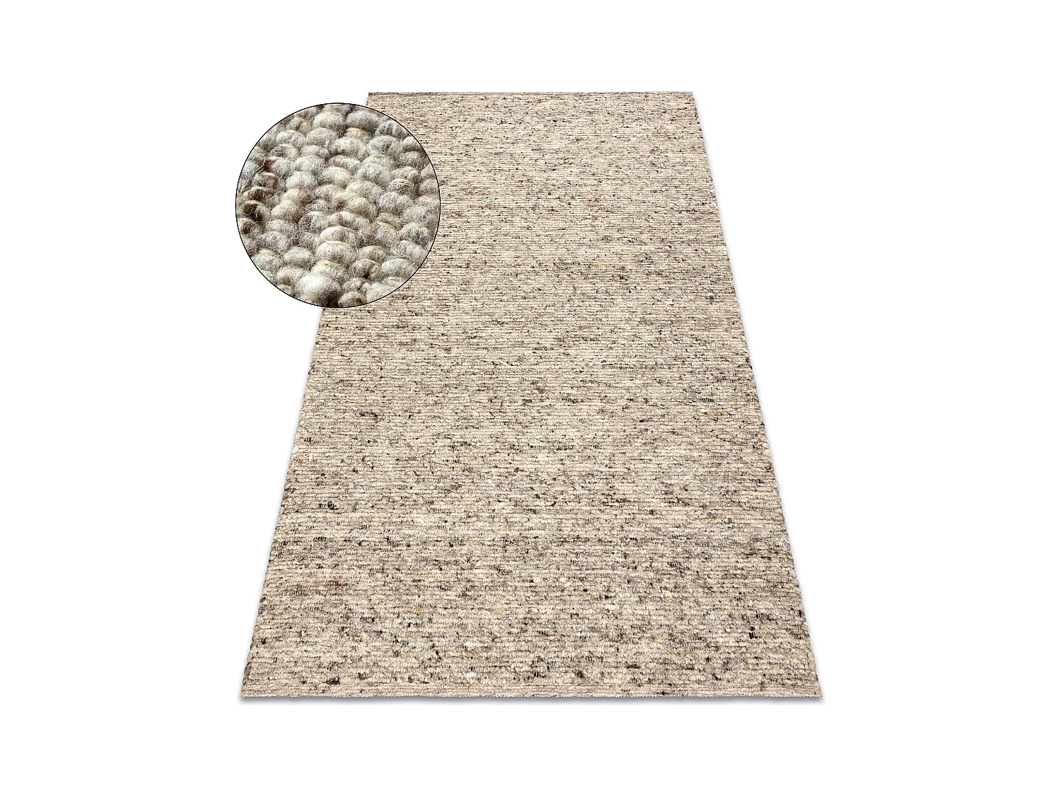Tapis NEPAL 2100 sand, beige - laine, double face, naturel 140x190 cm