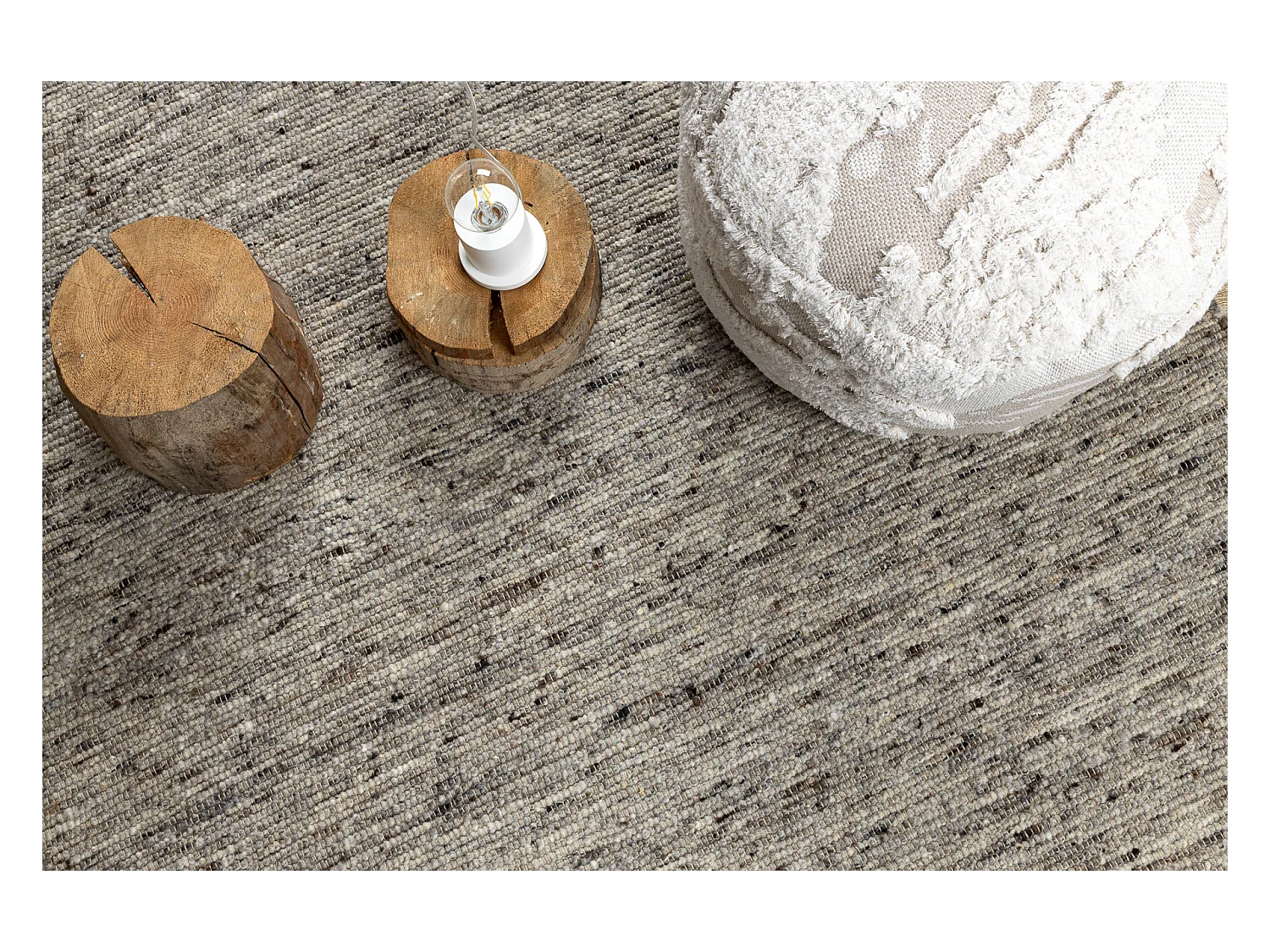 Tapis NEPAL 2100 naturel grigio - laine, double face 200x300 cm