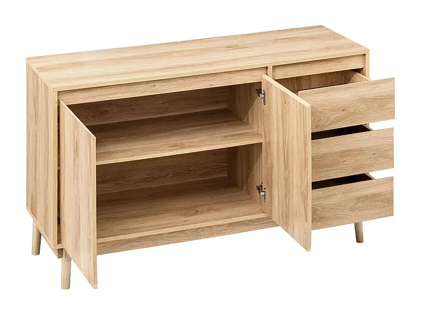 Buffet Bas Design "Abana" 120cm Naturel