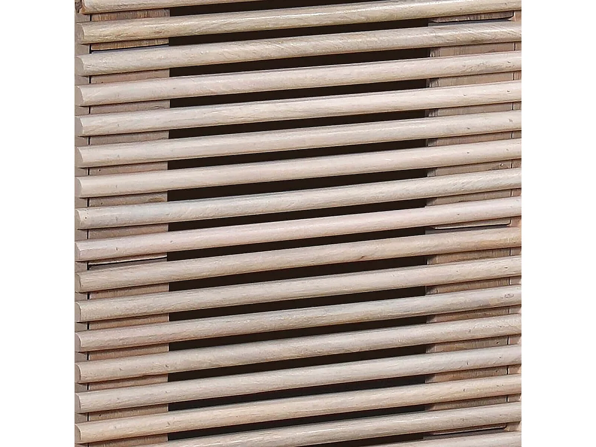 VENITIEN - Commode 3 Tiroirs en Manguier Massif et Noir Façades Ajourées