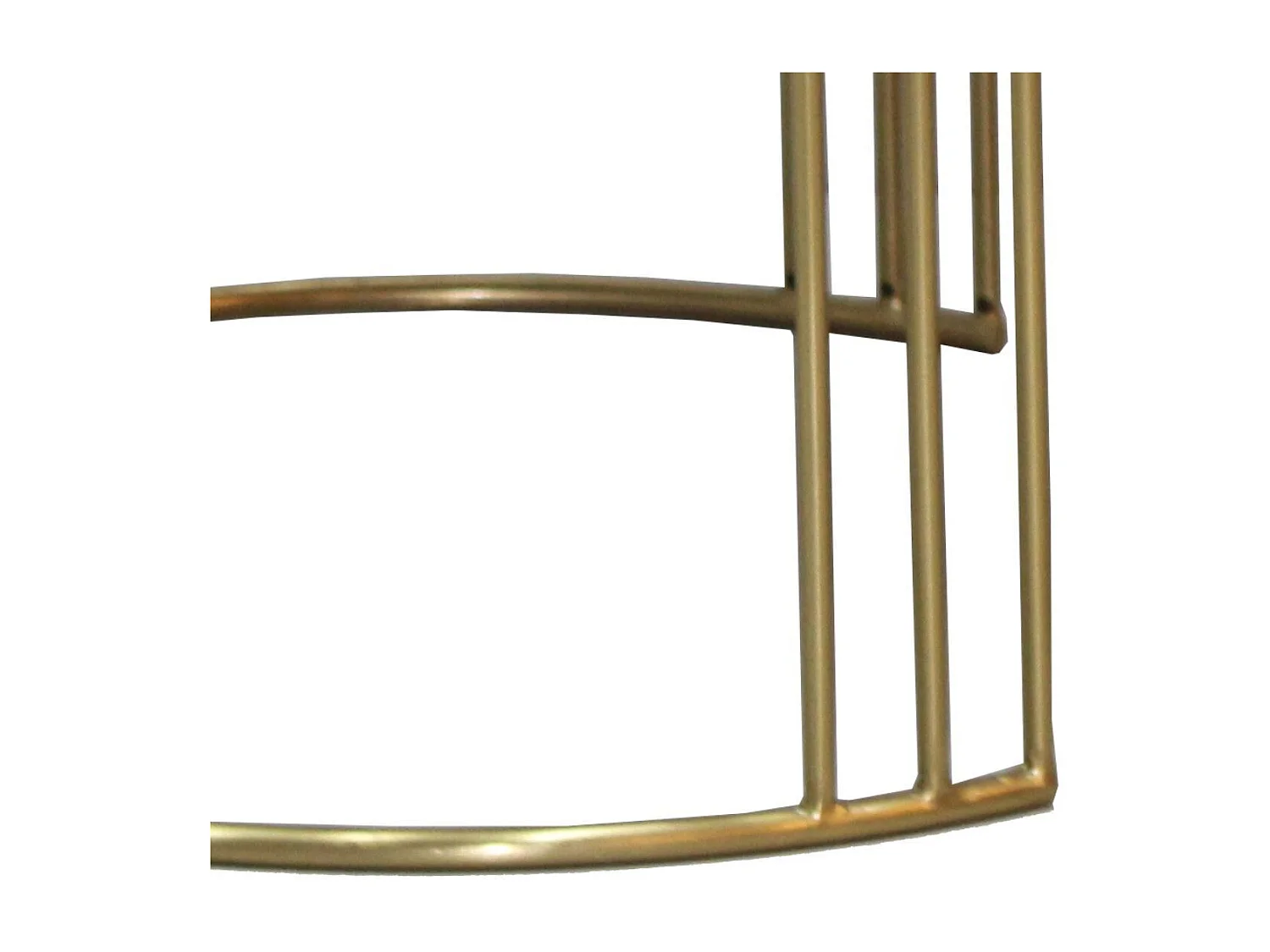 RANDY - Lot de 2 Tables Gigogne Plateau en Acacia Massif Piètement Acier Doré