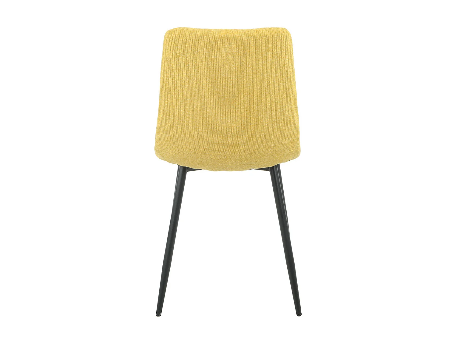 ERNEST - Lot de 4 Chaises Tissu Jaune Pieds Métal Gris Anthracite