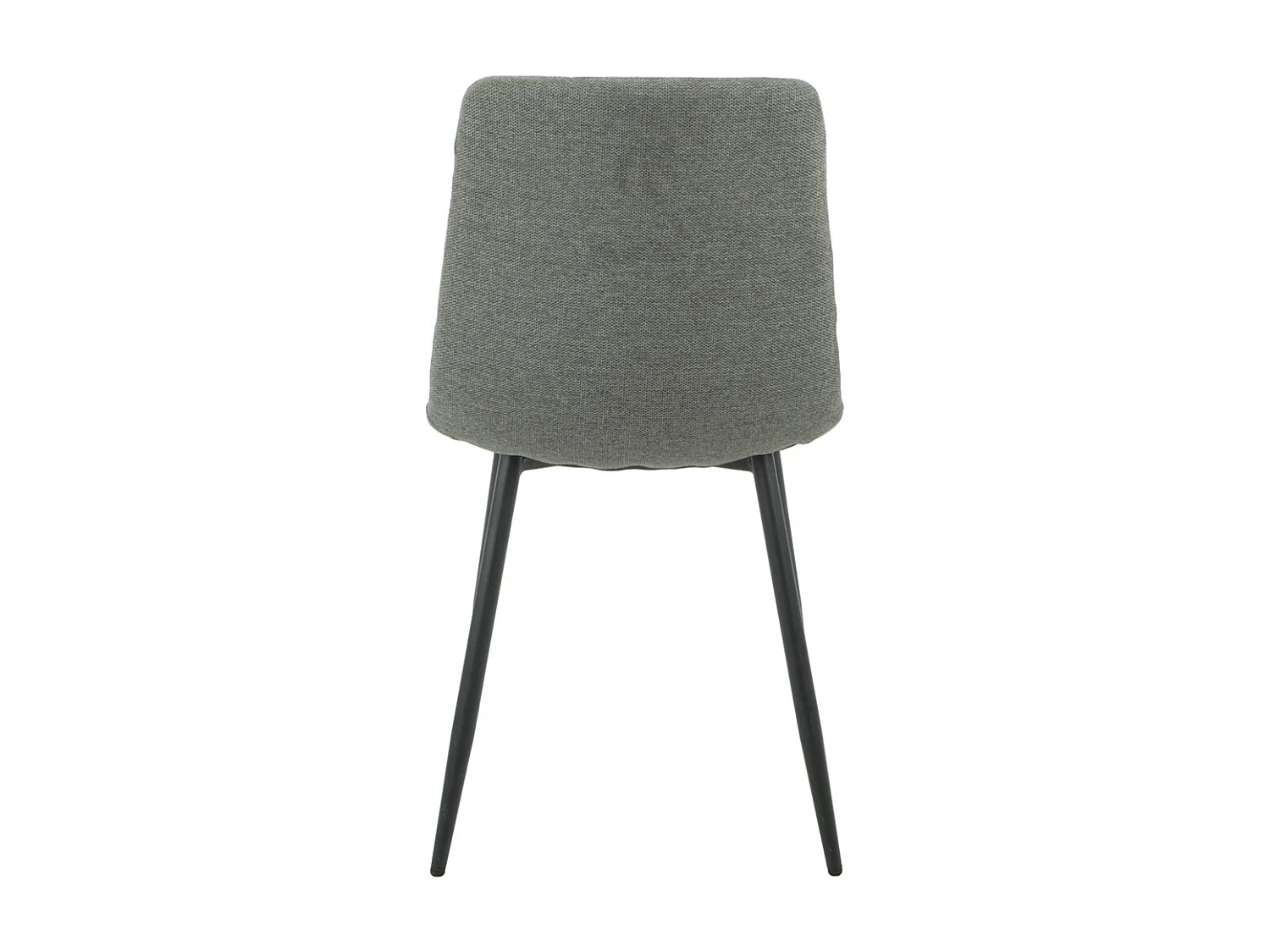 ERNEST - Lot de 4 Chaises Tissu Gris Pieds Métal Gris Anthracite