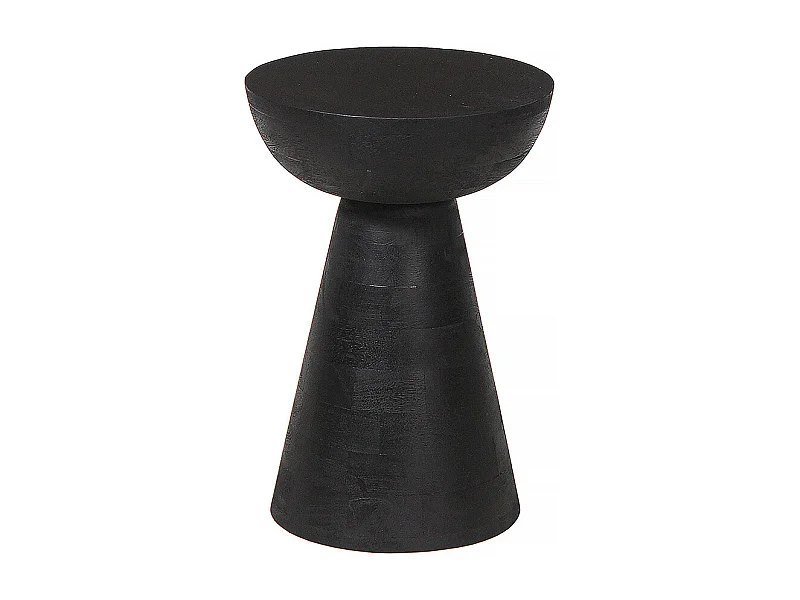 WILDER - Bout de Canapé en Manguier Massif Teinté Noir