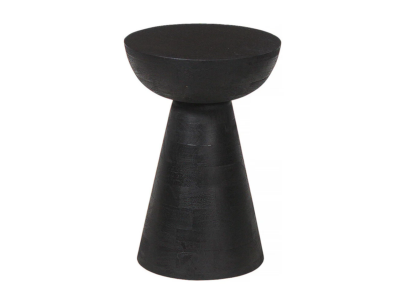 WILDER - Bout de Canapé en Manguier Massif Teinté Noir