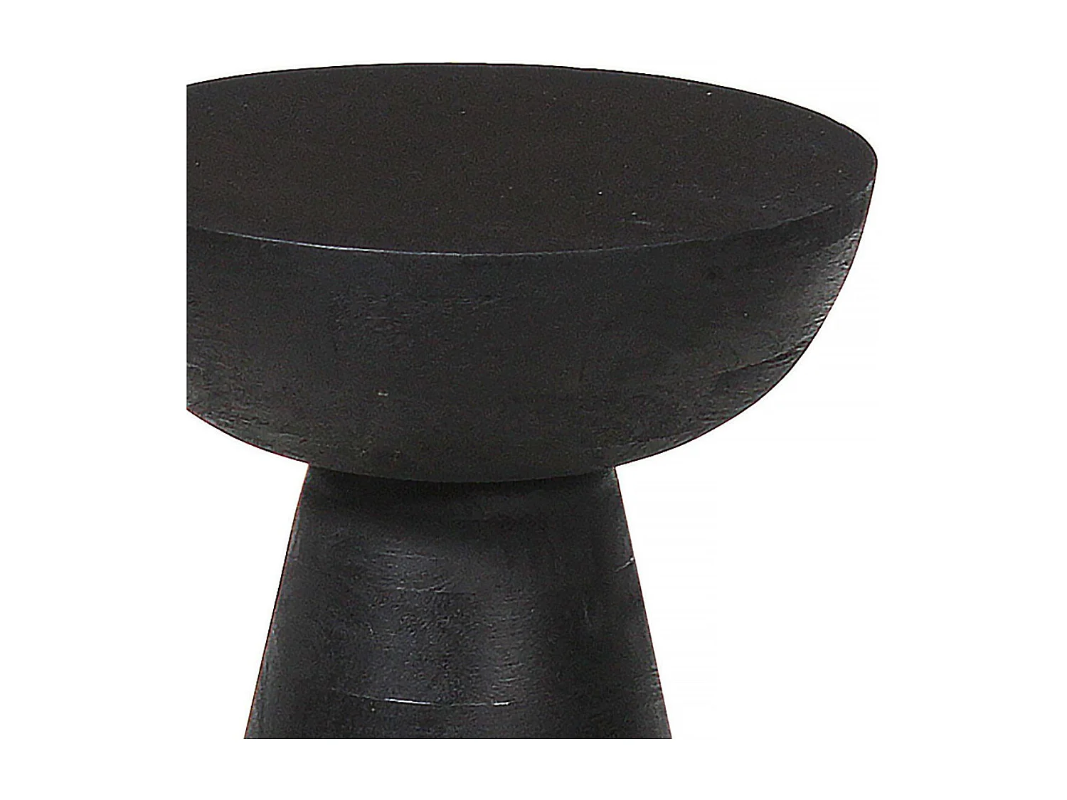 WILDER - Bout de Canapé en Manguier Massif Teinté Noir