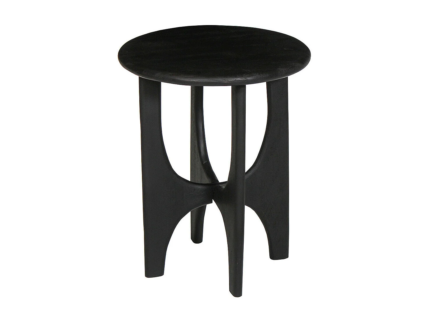 BECKETT - Bout de Canapé en Acacia Massif Vernis teinté Noir