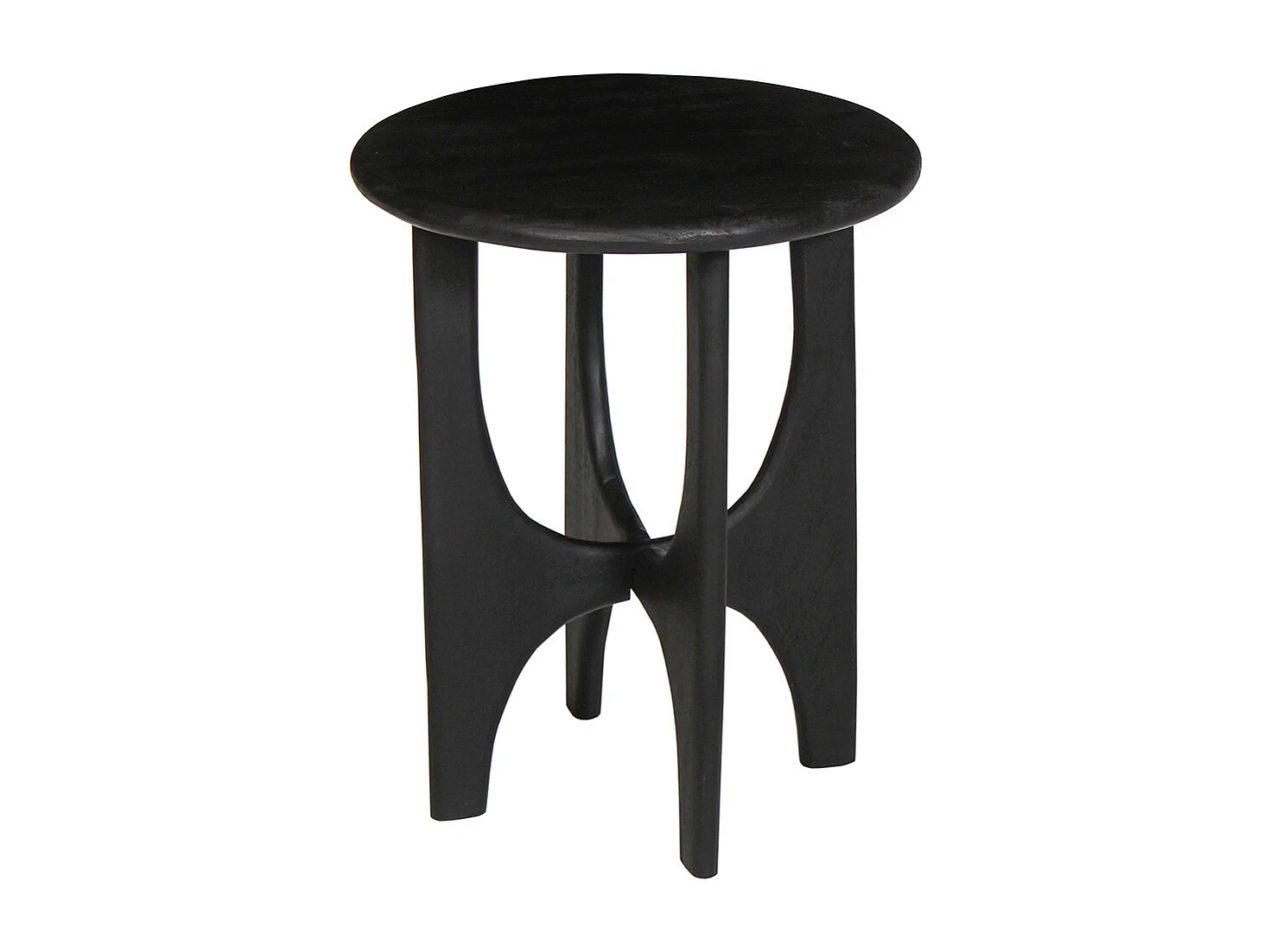 BECKETT - Bout de Canapé en Acacia Massif Vernis teinté Noir