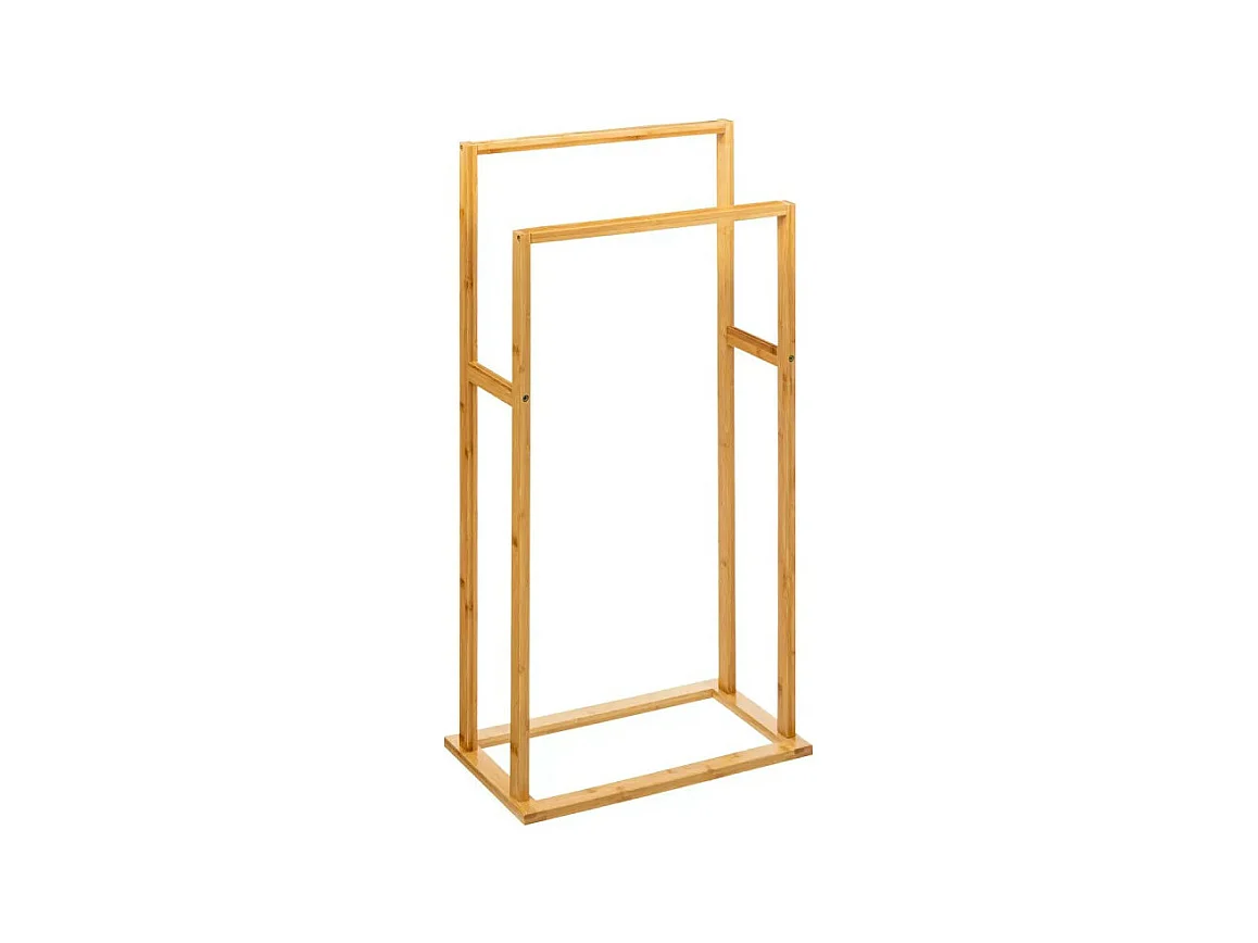 Porte-Serviettes 2 Barres "Bambou" 81cm Naturel