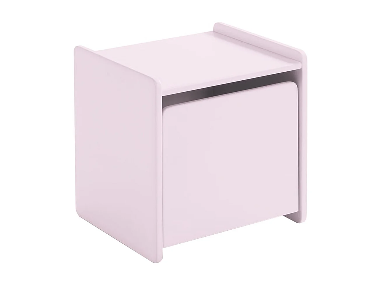 BODHI PINK - Lit 90x200cm avec Barrière de Lit + Chevet