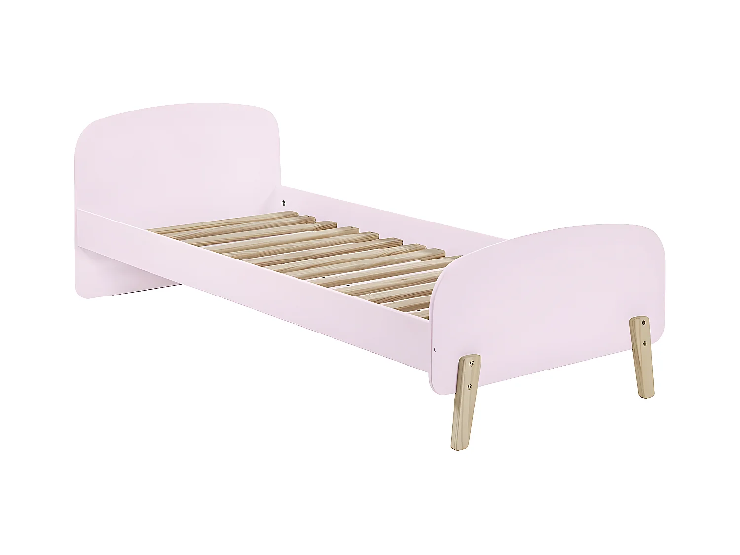 BODHI PINK - Pack Lit 90x200cm + Chevet 1 Porte Rose
