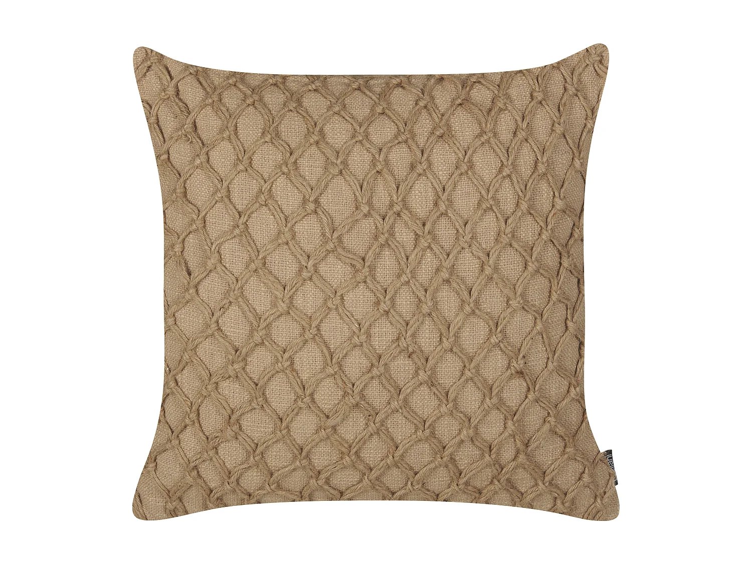 Cuscino decorativo COLLOMIA Bouclé 45 x 45 cm Beige Trama geometrica