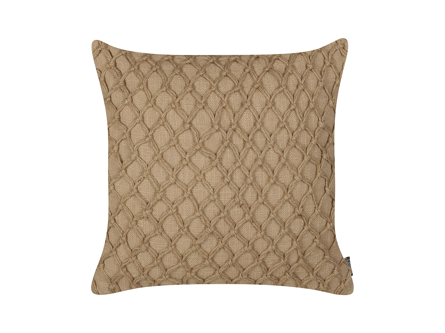 Coussin COLLOMIA Bouclé 45 x 45 cm Beige Motif géométrique