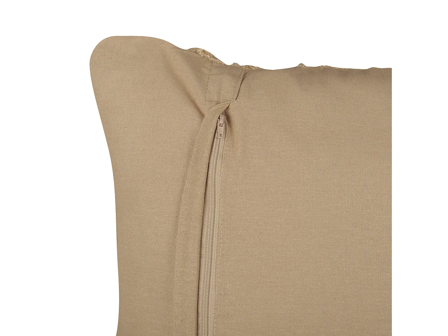 Coussin COLLOMIA Bouclé 45 x 45 cm Beige Motif géométrique