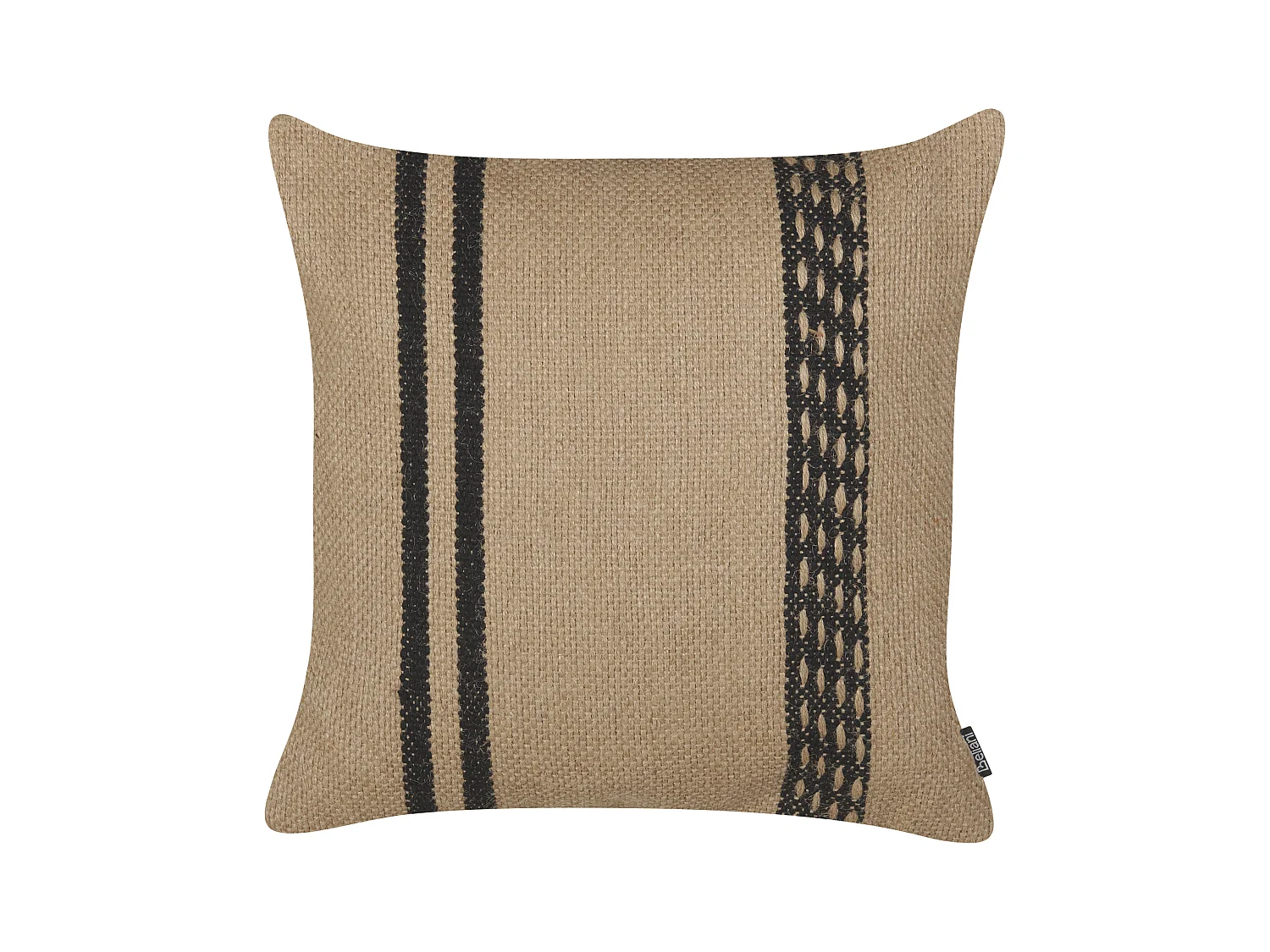 Coussin DESALIX Jute 45 x 45 cm Beige À rayure