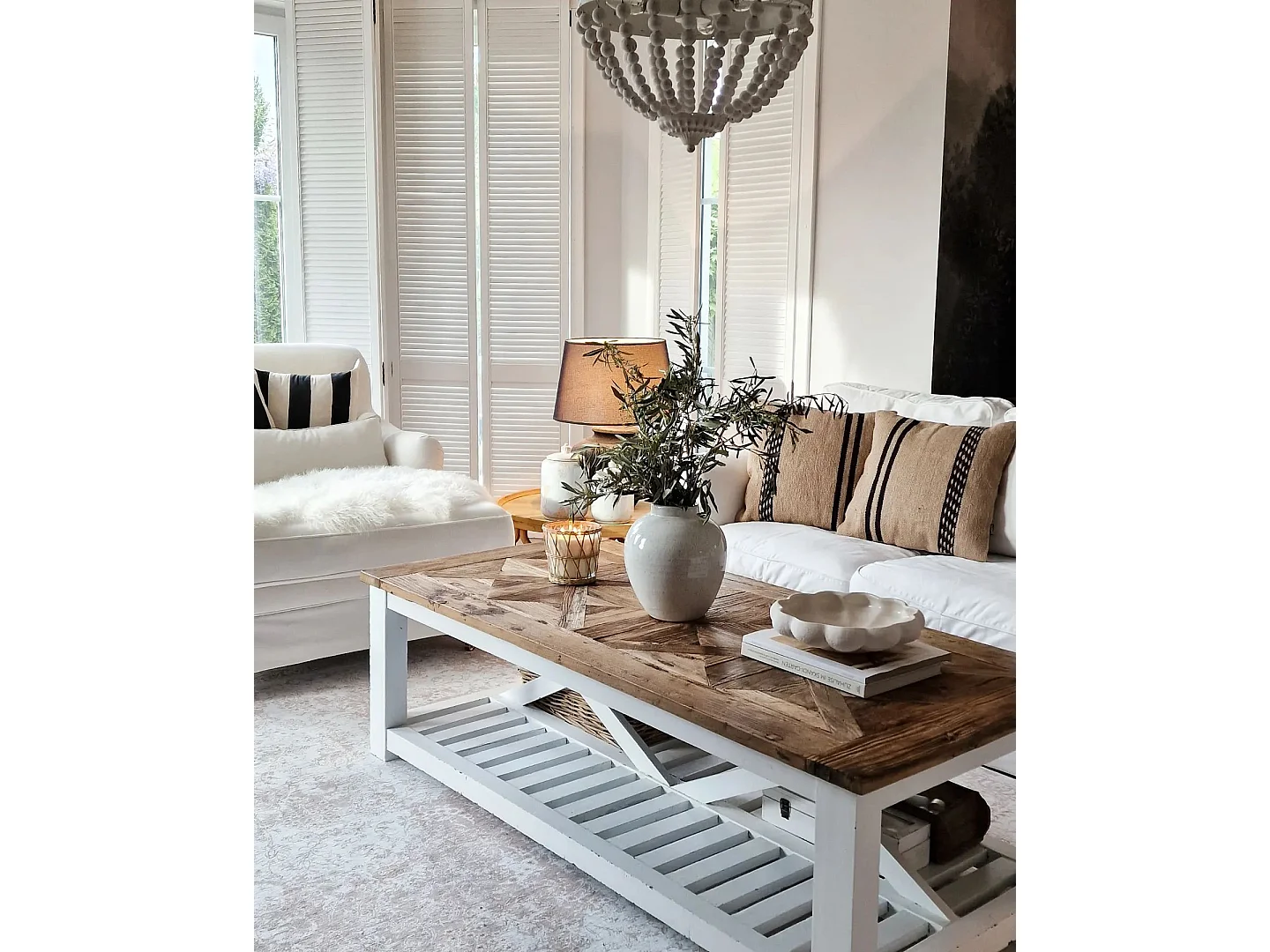 Lot de 2 coussins décoratifs DESALIX Jute 45 x 45 cm Beige À rayure