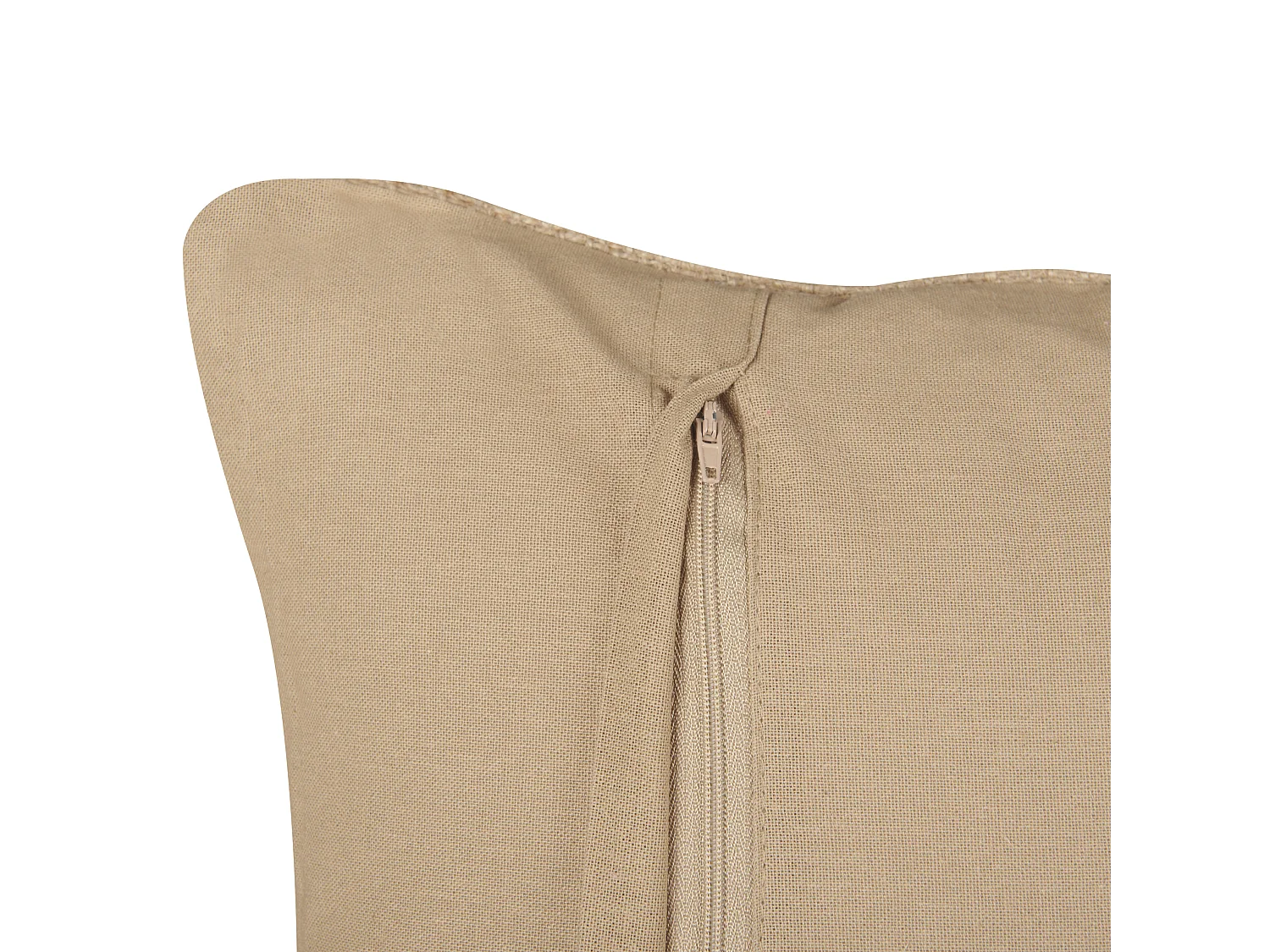 Lot de 2 coussins décoratifs DESALIX Jute 45 x 45 cm Beige À rayure