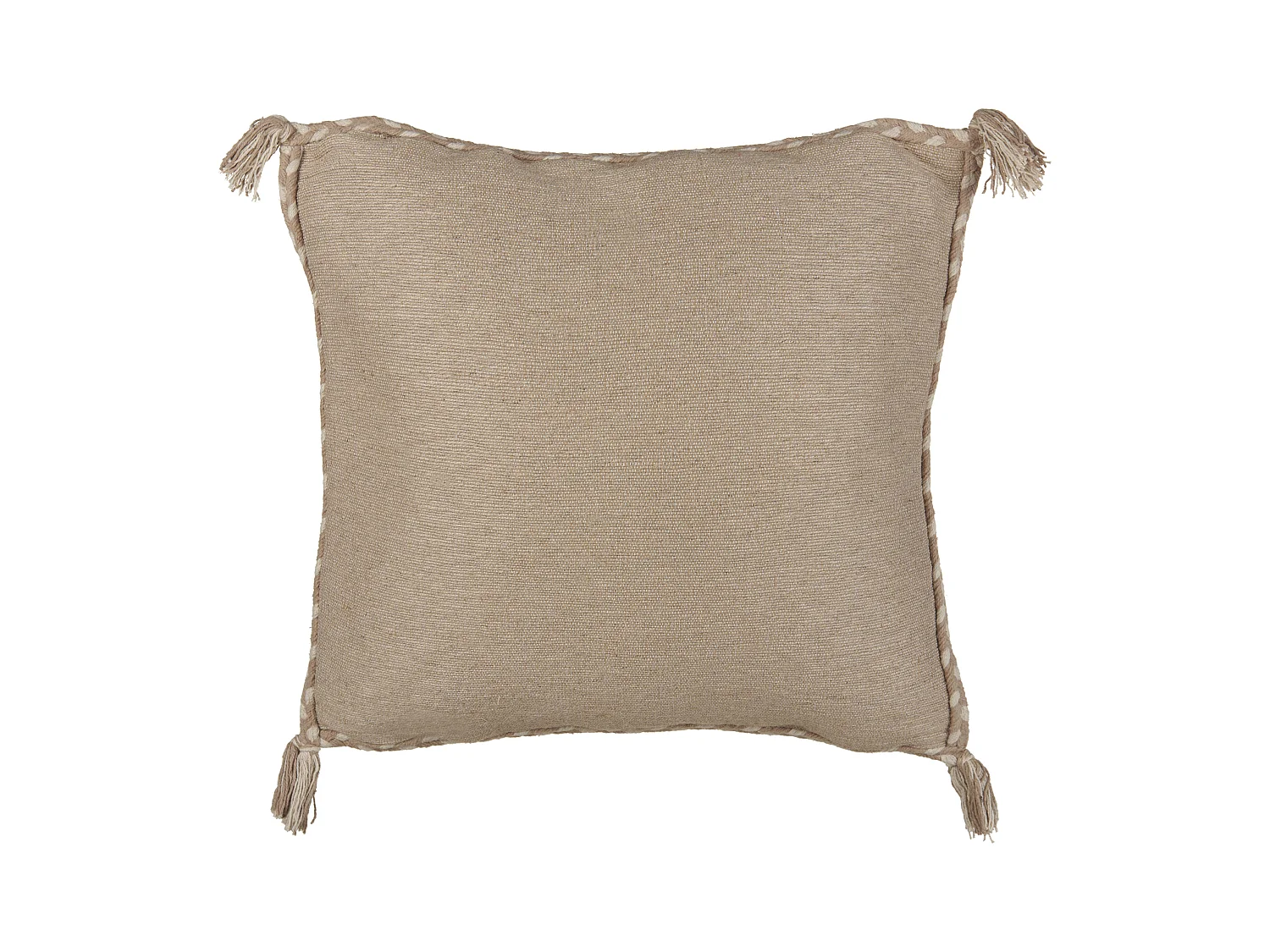 Coussin ERIGERON Jute 45 x 45 cm Beige Unicolore