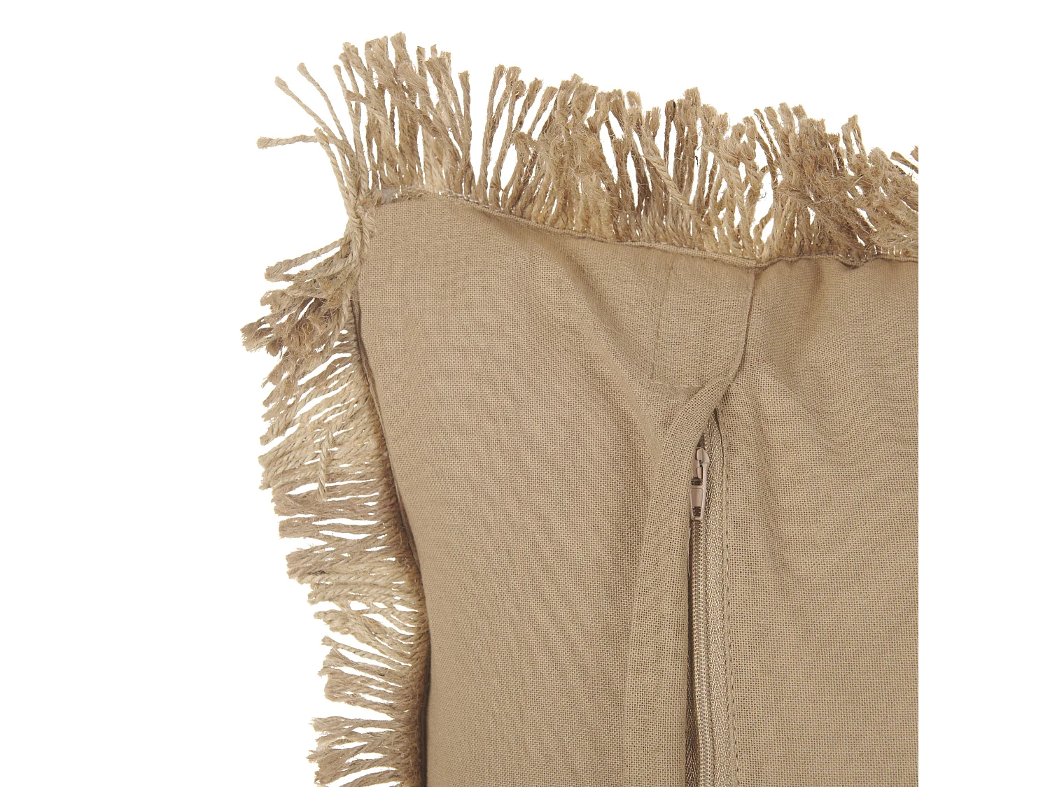 Lot de 2 coussins décoratifs CIRSIUM Jute 45 x 45 cm Beige À rayure