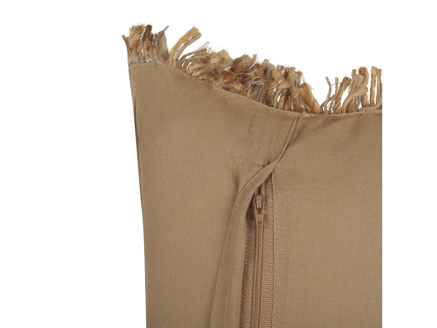 Dekokissen LEDUM Jute 30 x 50 cm Beige Streifenmuster