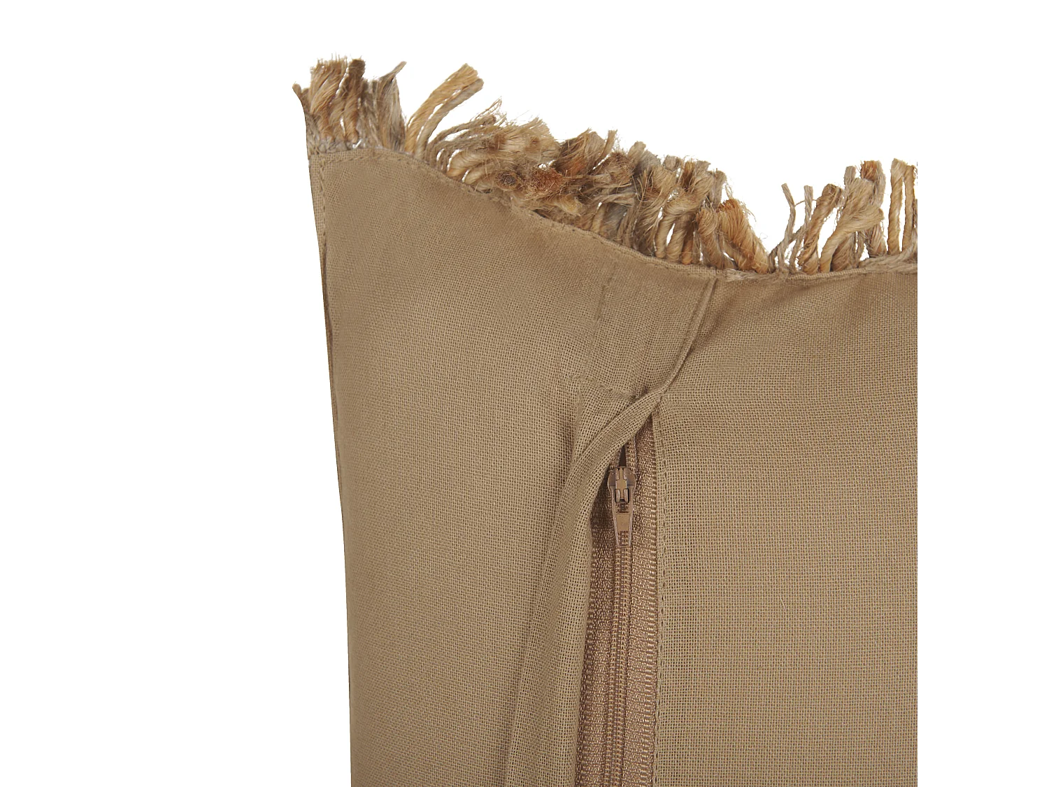 Coussin LEDUM Jute 30 x 50 cm Beige À rayure