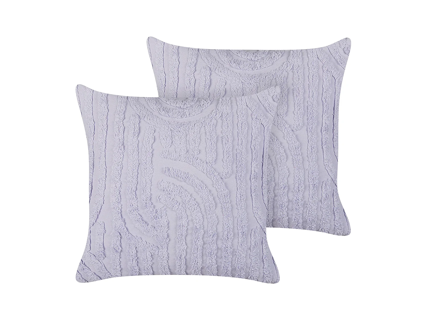 Lot de 2 coussins décoratifs TELLIMA Coton 45 x 45 cm Violet Motif géométrique