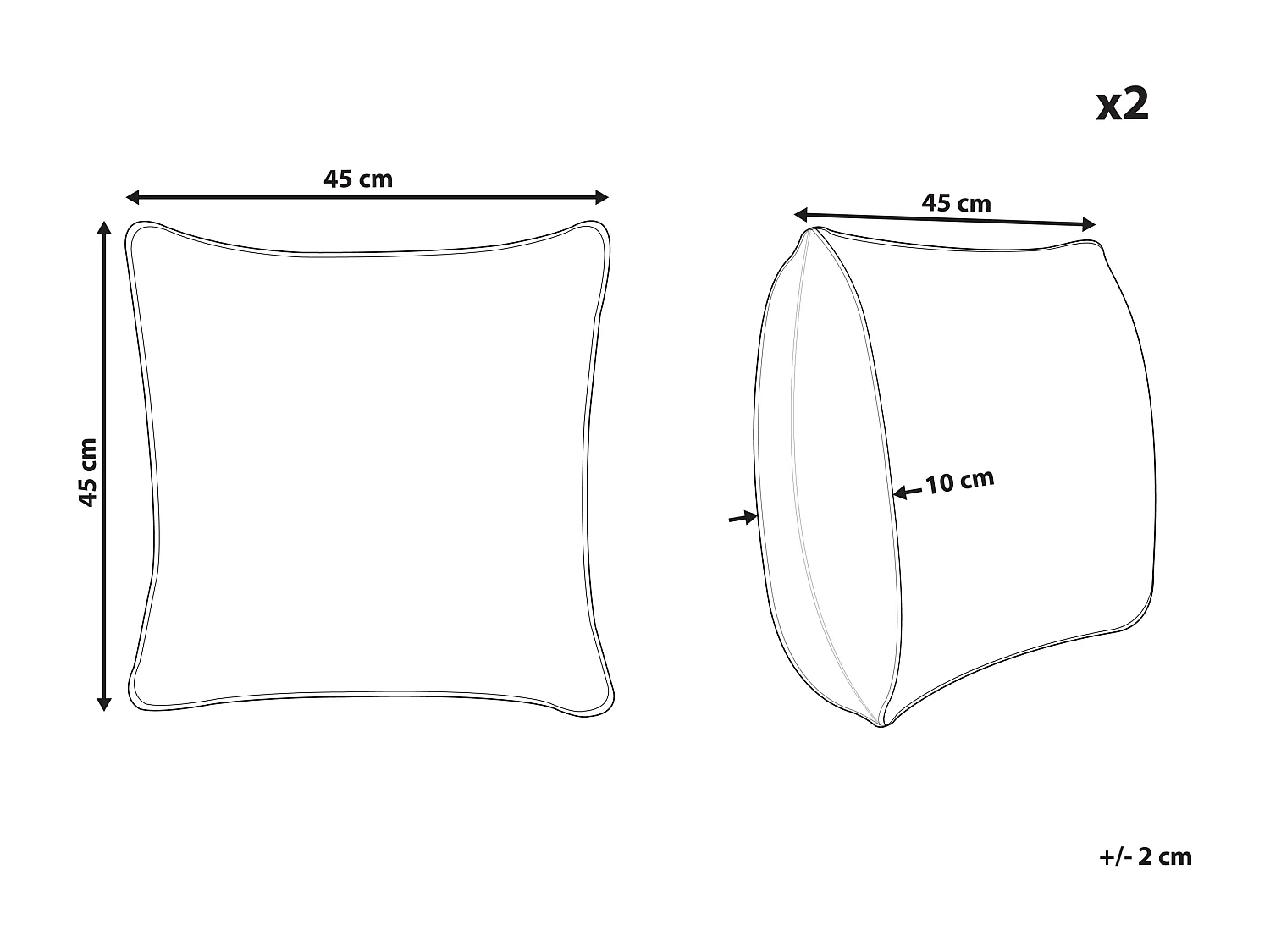 Set van 2 decoratieve kussens TELLIMA Katoen 45 x 45 cm Paars Geometrisch patroon