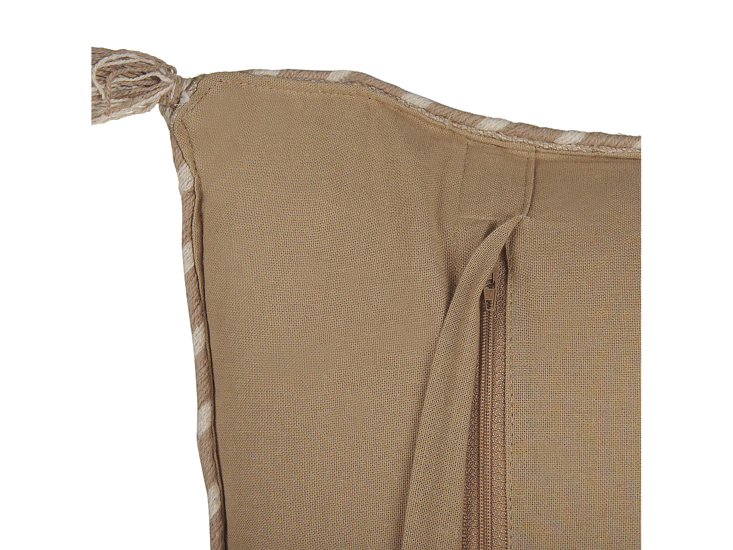 Lot de 2 coussins décoratifs ERIGERON Jute 45 x 45 cm Beige Unicolore