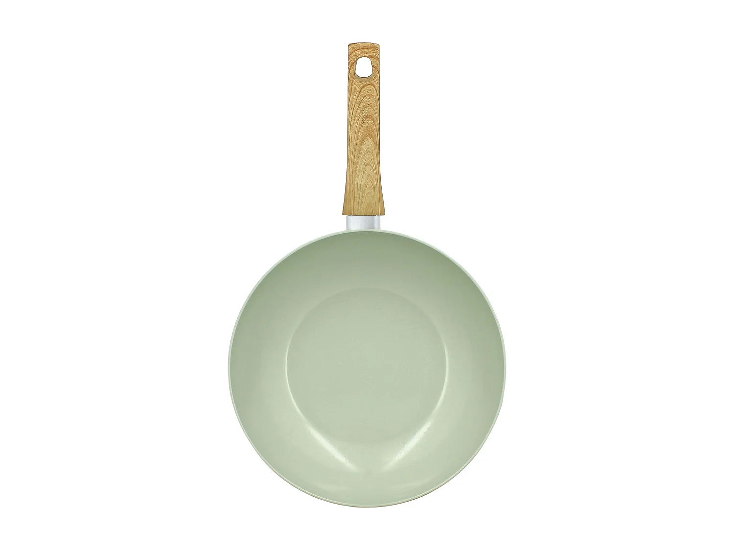 Menastyl - Wok 28cm Colorama Celadon - En Aluminium - Revetement Antiadhesif En Ceramique