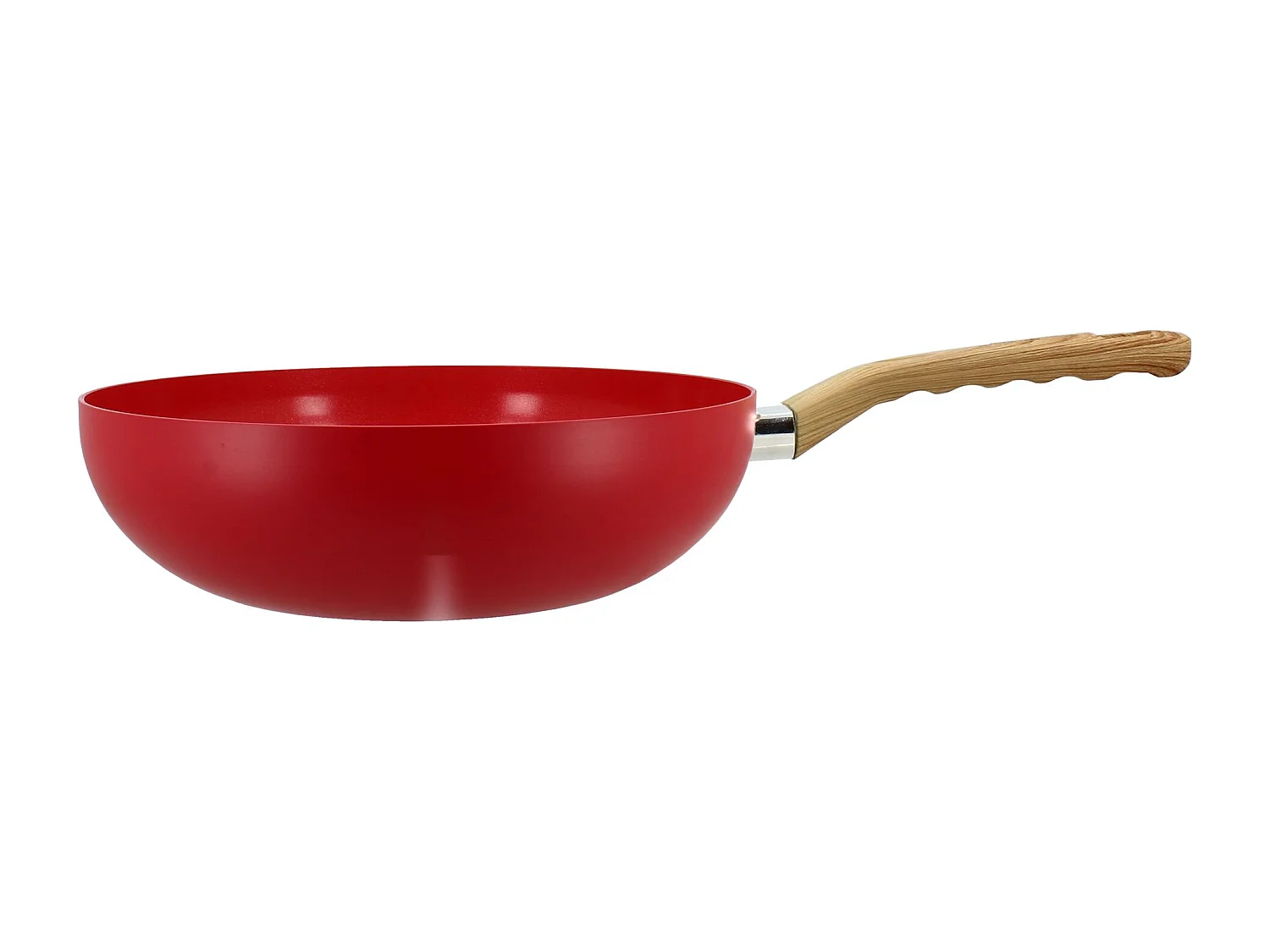 Menastyl - Wok 28cm Colorama Magenta - En Aluminium - Revetement Antiadhesif En Ceramique