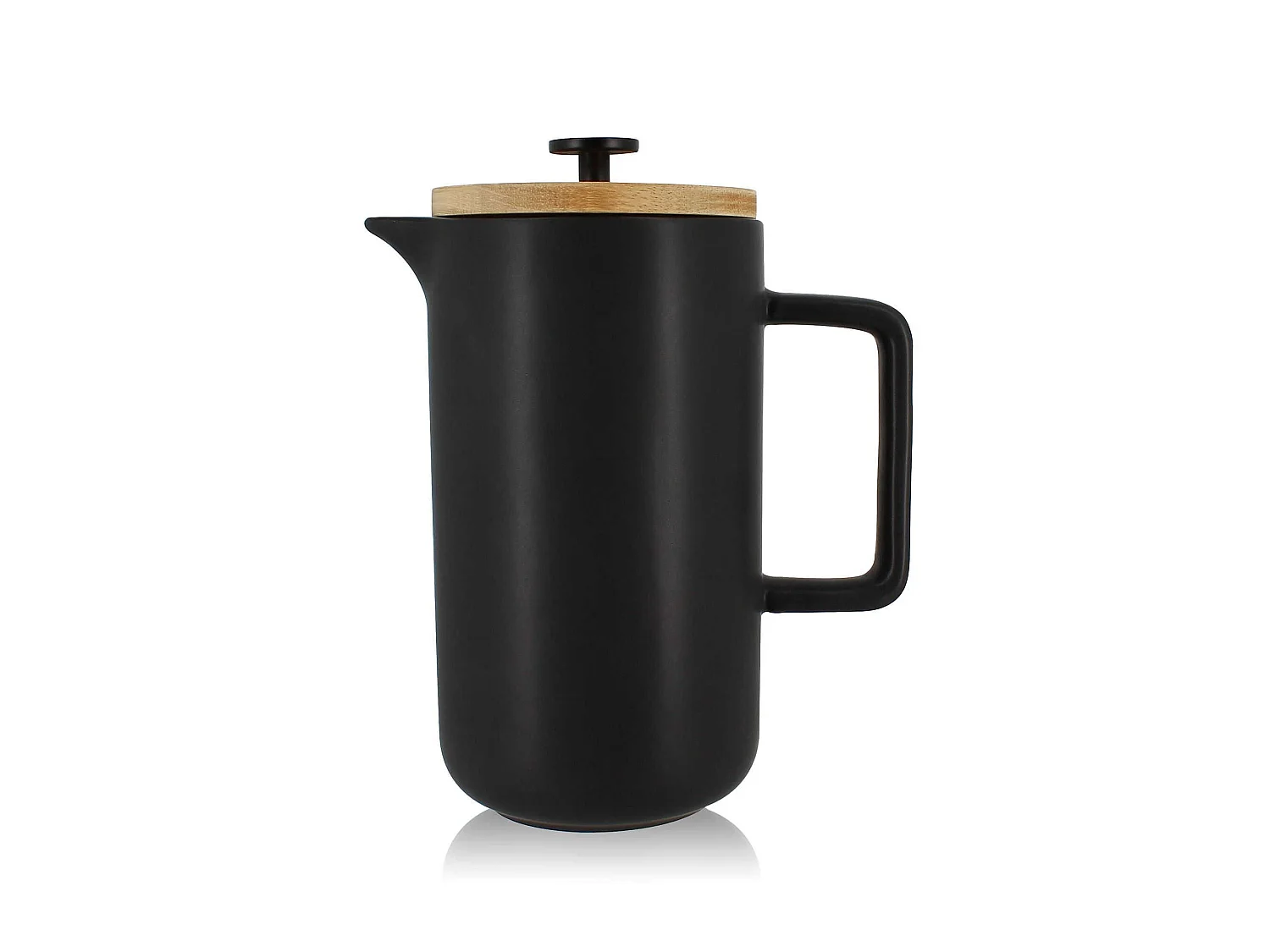 Ogo Living - Cafetiere Piston Keygo 1300ml En Porcelaine Noir Mat