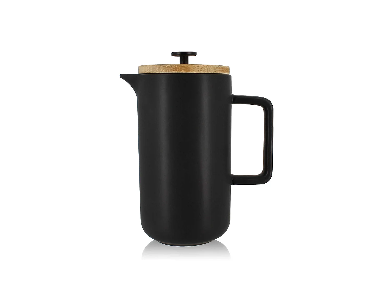 Ogo Living - Cafetiere Piston Keygo 1300ml En Porcelaine Noir Mat