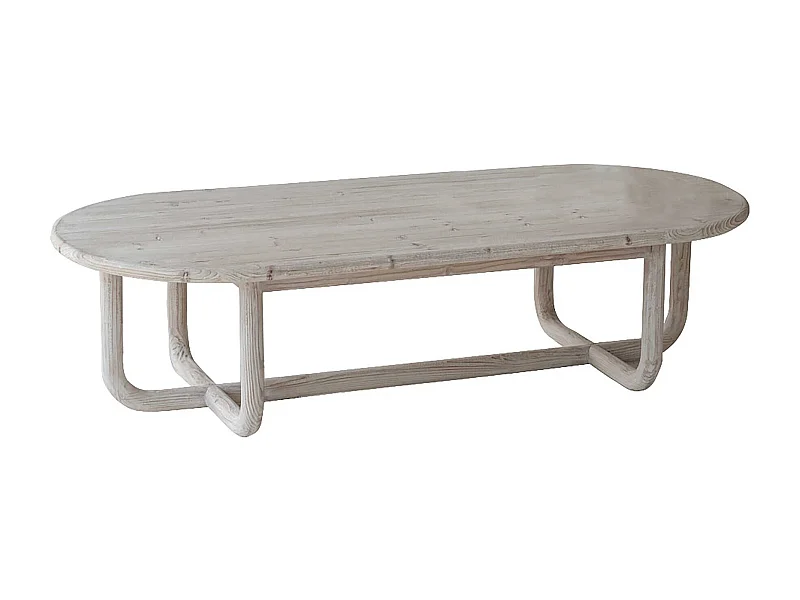 Now's Home - Table Basse En Pin Recycle 160x70xh40cm Kristen